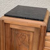 Parisian art deco buffet walnut brut massive 1920