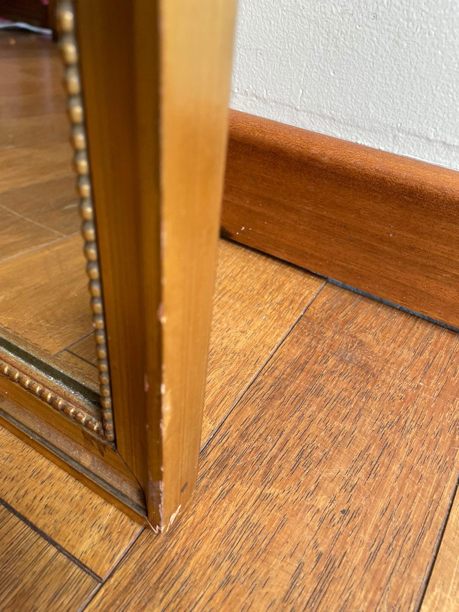 Long mirror golden frame