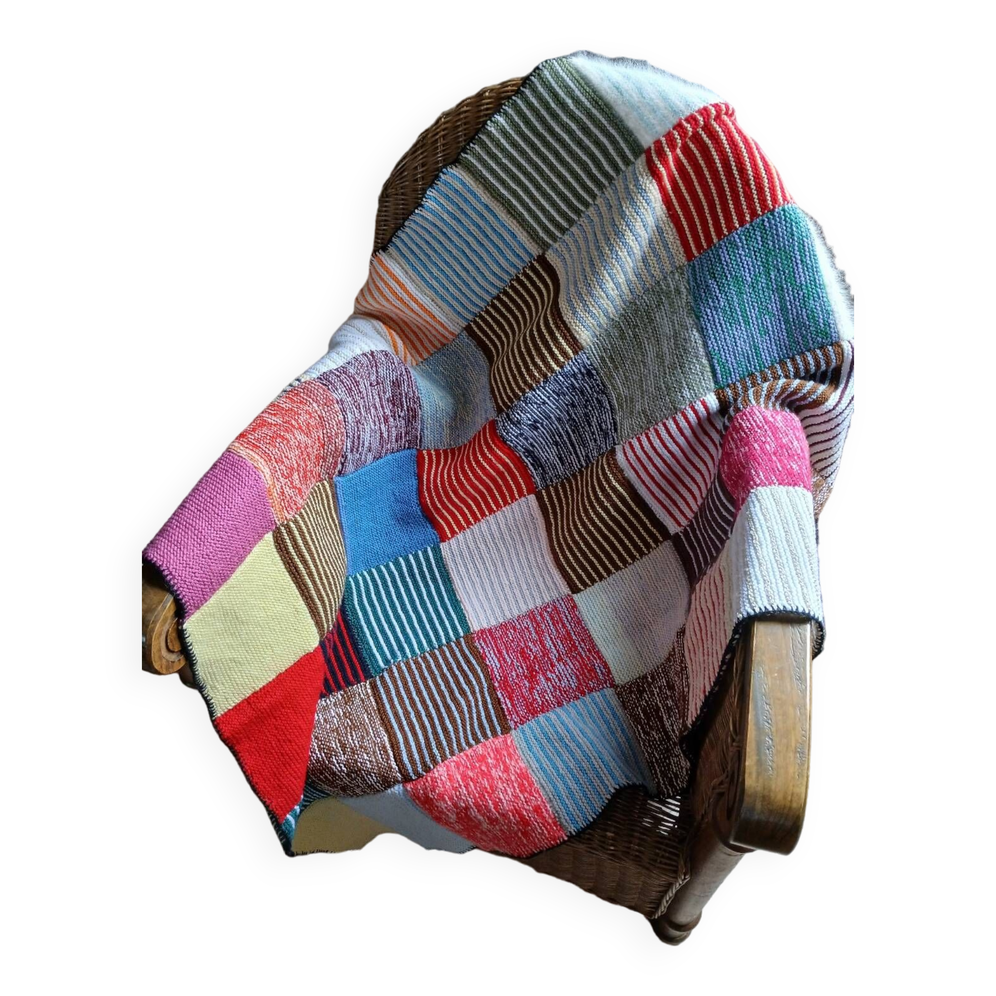 Wool patchwork blanket