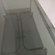 Vintage Italian rectangular coffee table with 2 smoked glass tops