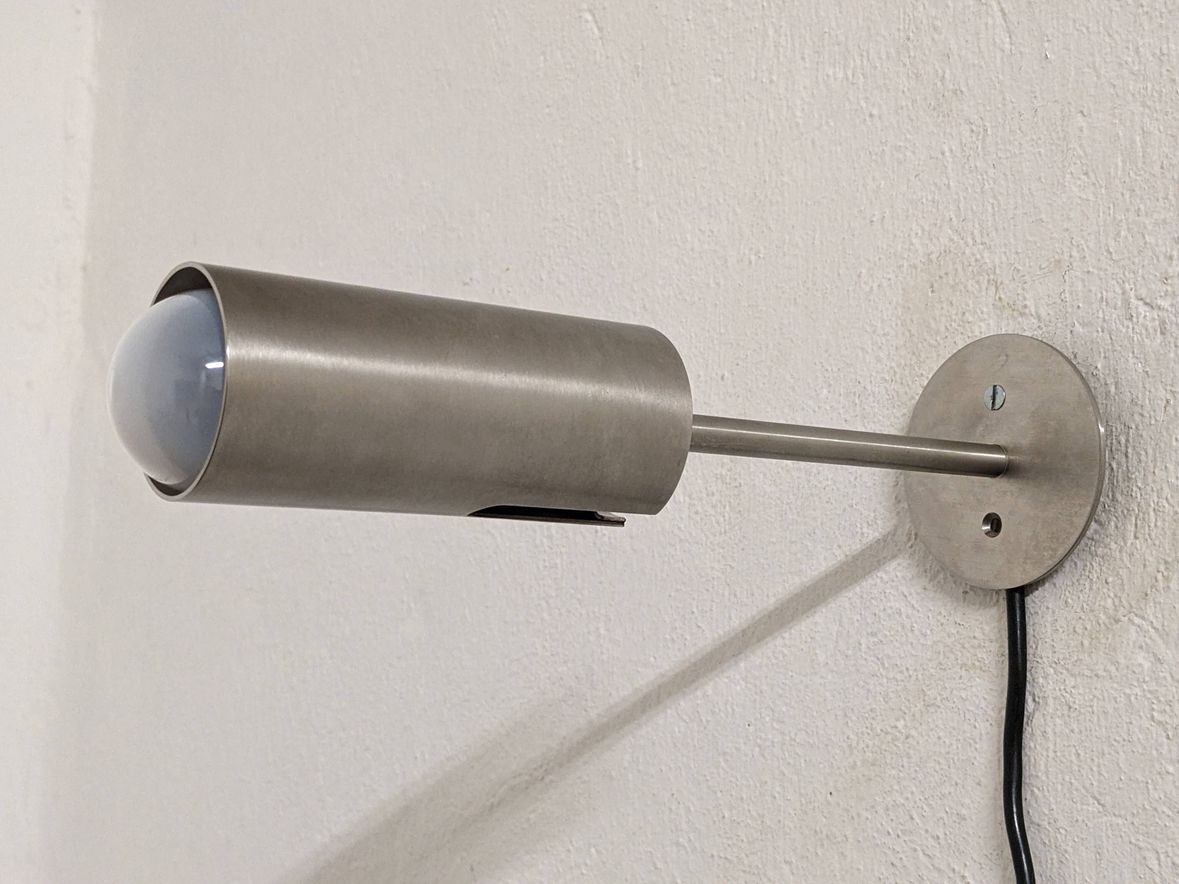Stainless steel spotlight, 60s-70s