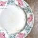 K&G Lunéville round dish in green and pink ironstone, "Roland" service