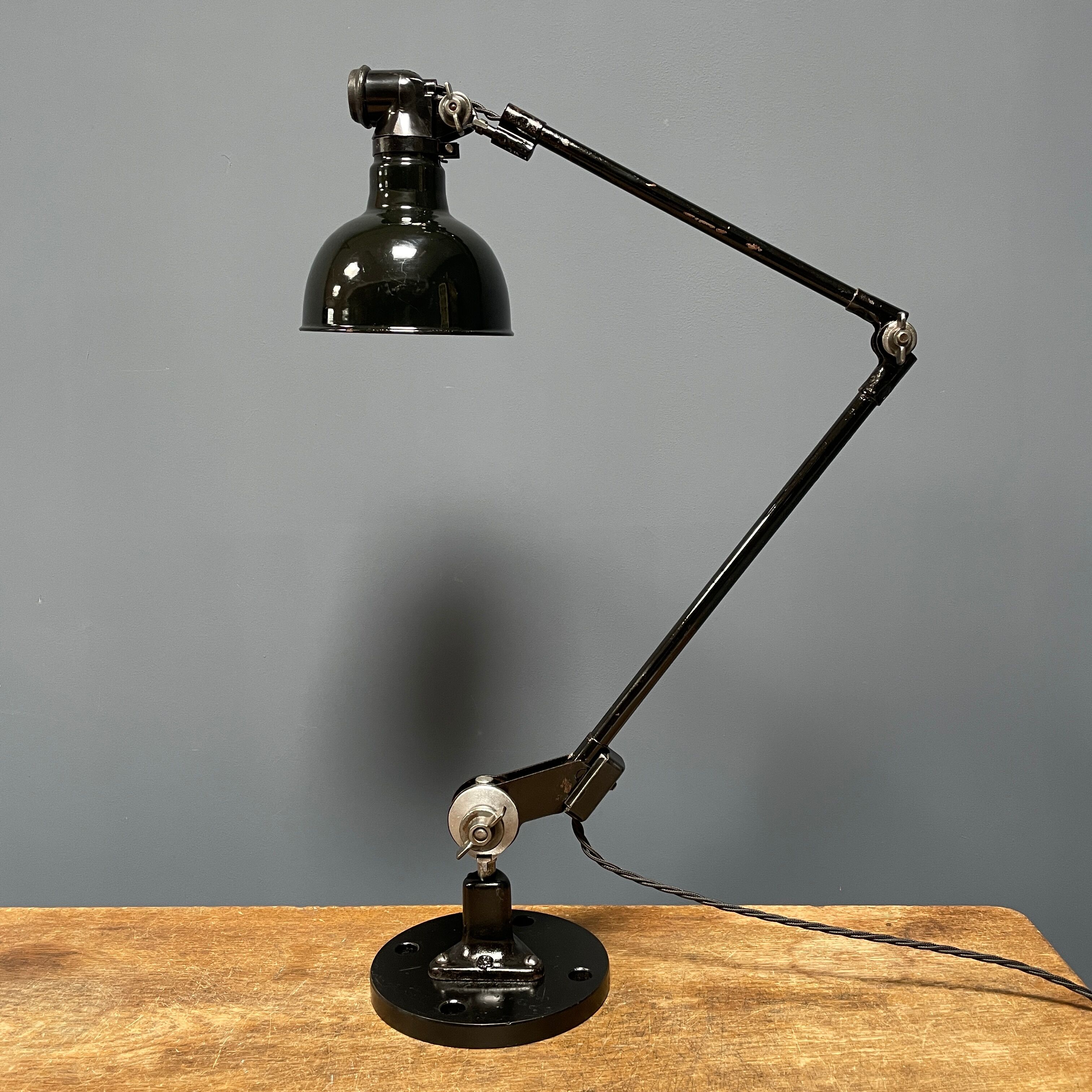 Black Rademacher table lamp from the 1930s