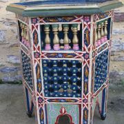 Hand-painted Moroccan octagonal coffee table