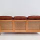 Canapé édité par Ulferts Sweden structure en bois canné années 1960