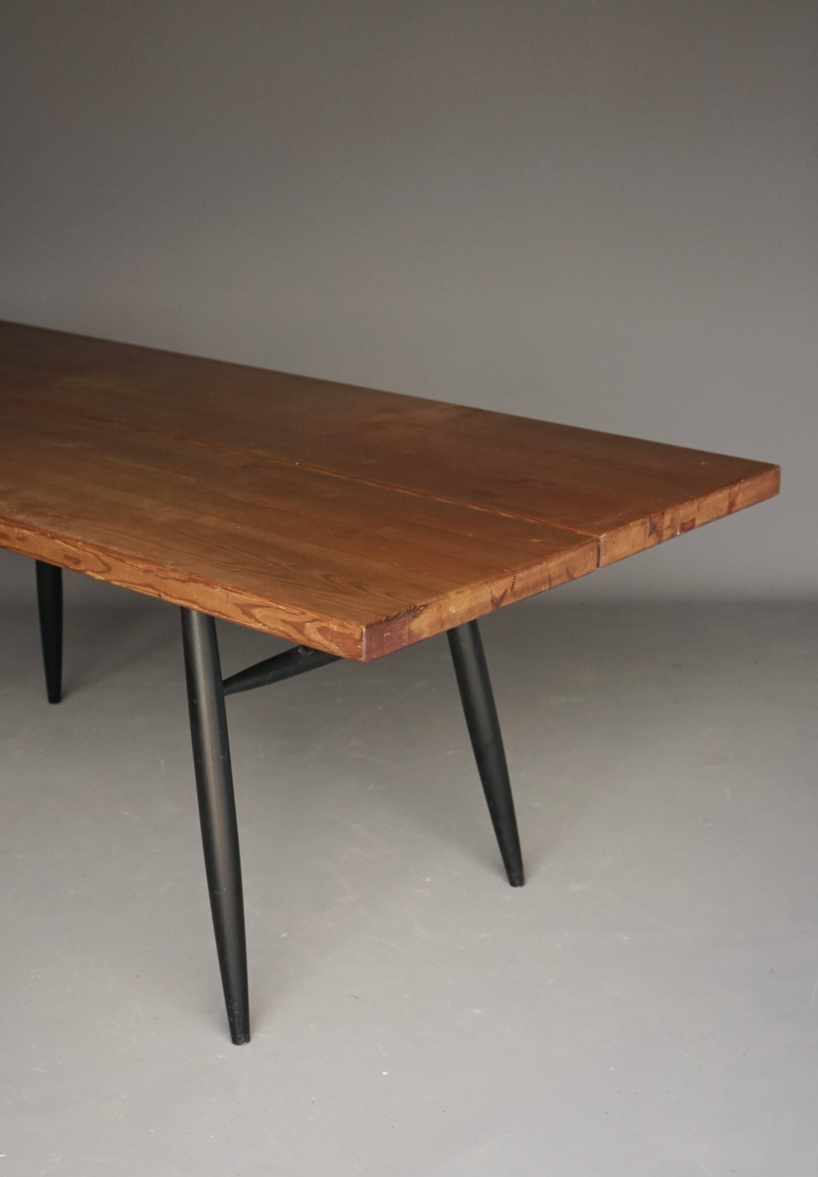Mid-Century Large Pirkka Dining Table by Ilmari Tapiovaara for Laukaan Puu