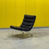 COR "Sinus" Cantilever Lounge Chair – Black Leather & Steel (1976)