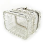Art Deco bonbonniere, pressed glass, HSG Ząbkowice, Poland, 1930s