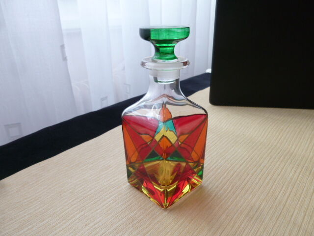 RCR Crystal Perfume Bottle Colorful Cloisonné Décor