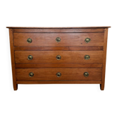 Louis XVI period commode in solid cherry wood (ombp)