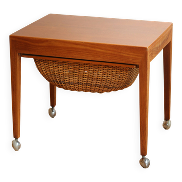 Sewing furniture in teak and wicker, Severin Hansen, 1950