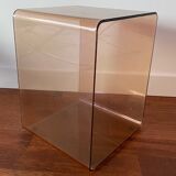 Cube in smoked plexiglas, 70S