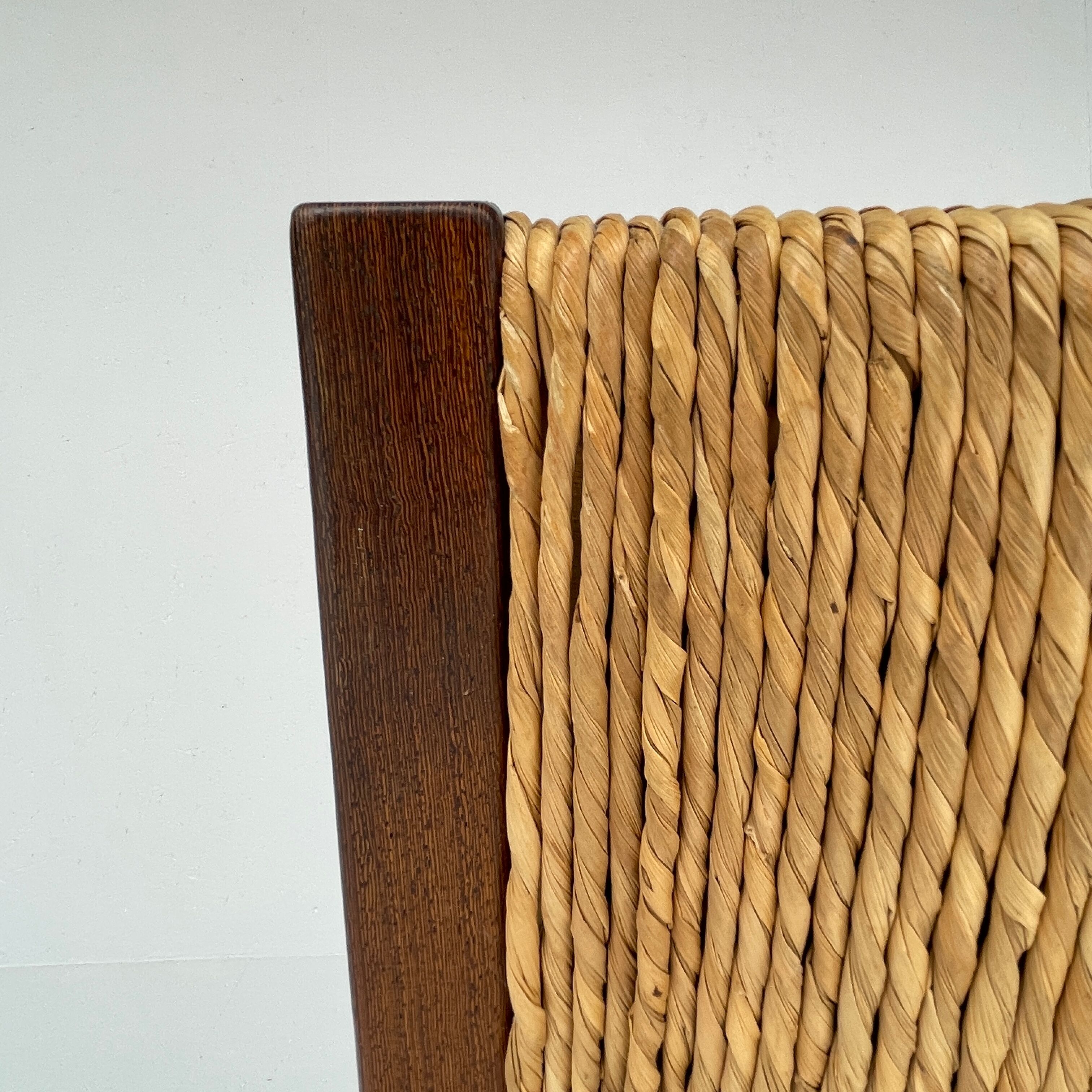 Martin Visser set of six "SE82" wenge and rush dining chairs