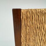 Martin Visser set of six "SE82" wenge and rush dining chairs