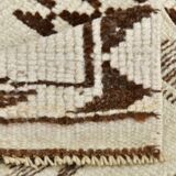 3x10 Brown Cream Kilim Runner Rug 82x320Cm