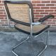 Set of 4 chairs model B64 Cesca with armrests in Black and Chrome