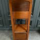 Bedside table in blond mahogany 1900 Art Nouveau white marble top