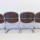 Rima Sabrina set of 4 leather dining chairs by Gastone Rinaldi