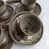 Sandstone shells signed Chantal - Thierry Robert vintage pottery