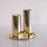 Pair of 1970 Scandinavian brass candlesticks