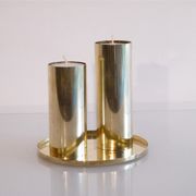 Pair of 1970 Scandinavian brass candlesticks