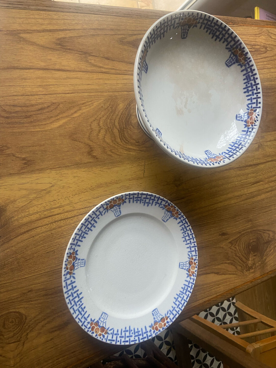 Pair of ceramic cups from St Amand 50s
