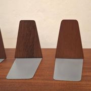 Set of 4 mid century teak bookends, Kai Kristiansen attr., Denmark 1960s