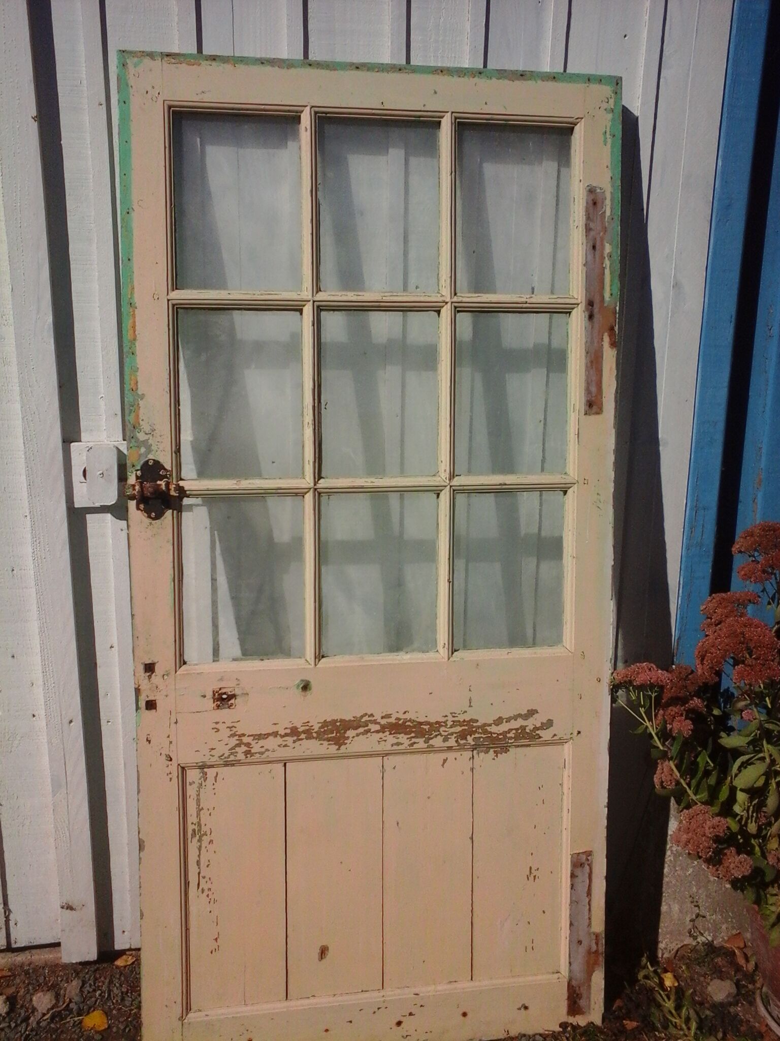 Old glass door