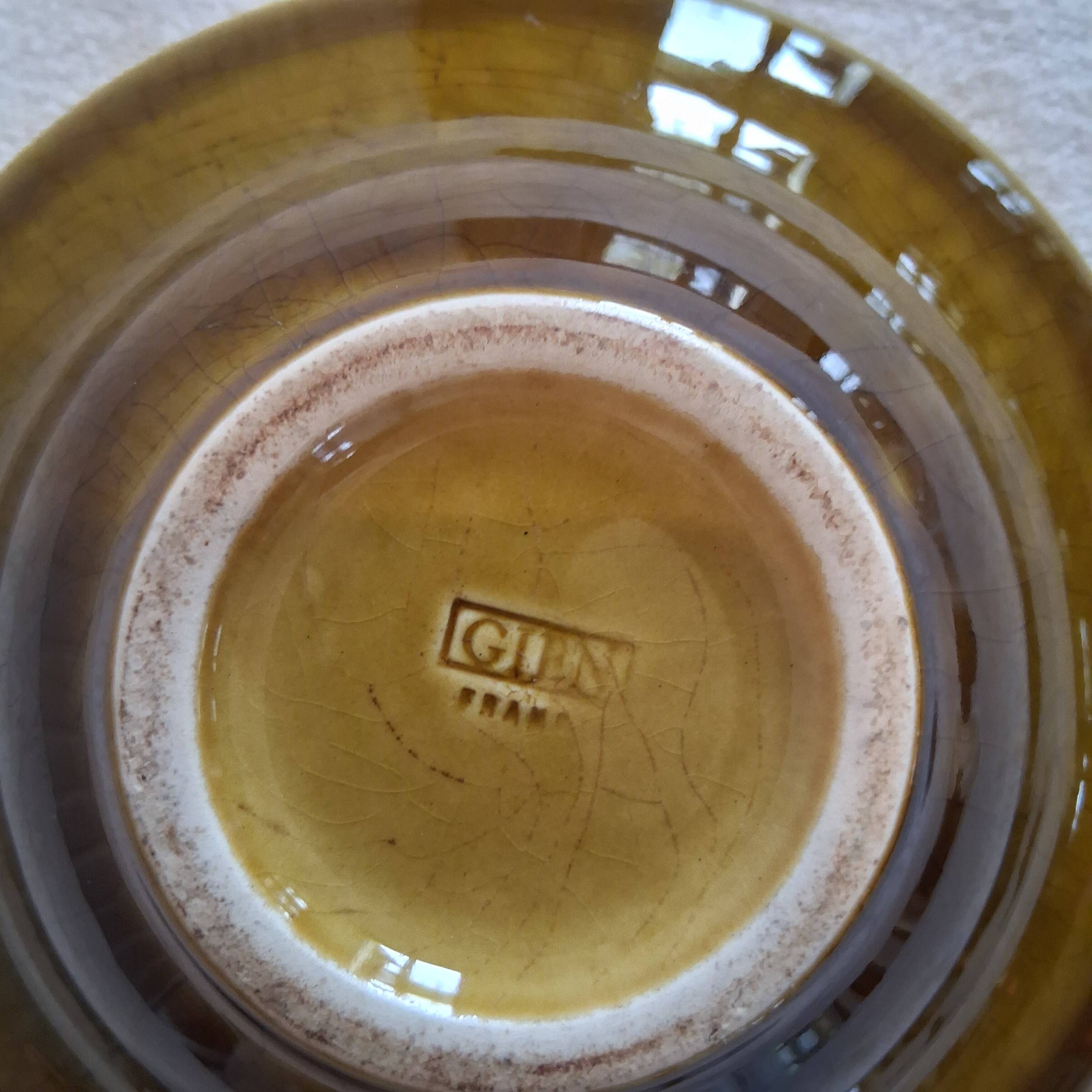 Ashtray / advertising pocket emptier ambassador from Gien "Loto" in very