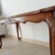 Vintage Chippendale coffee table in beech and rattan, Louis XV style.