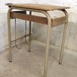 Simple school desk from 1960 with locker.