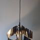 Spiral suspension Space age in chrome metal by Max Sauze, France 1970