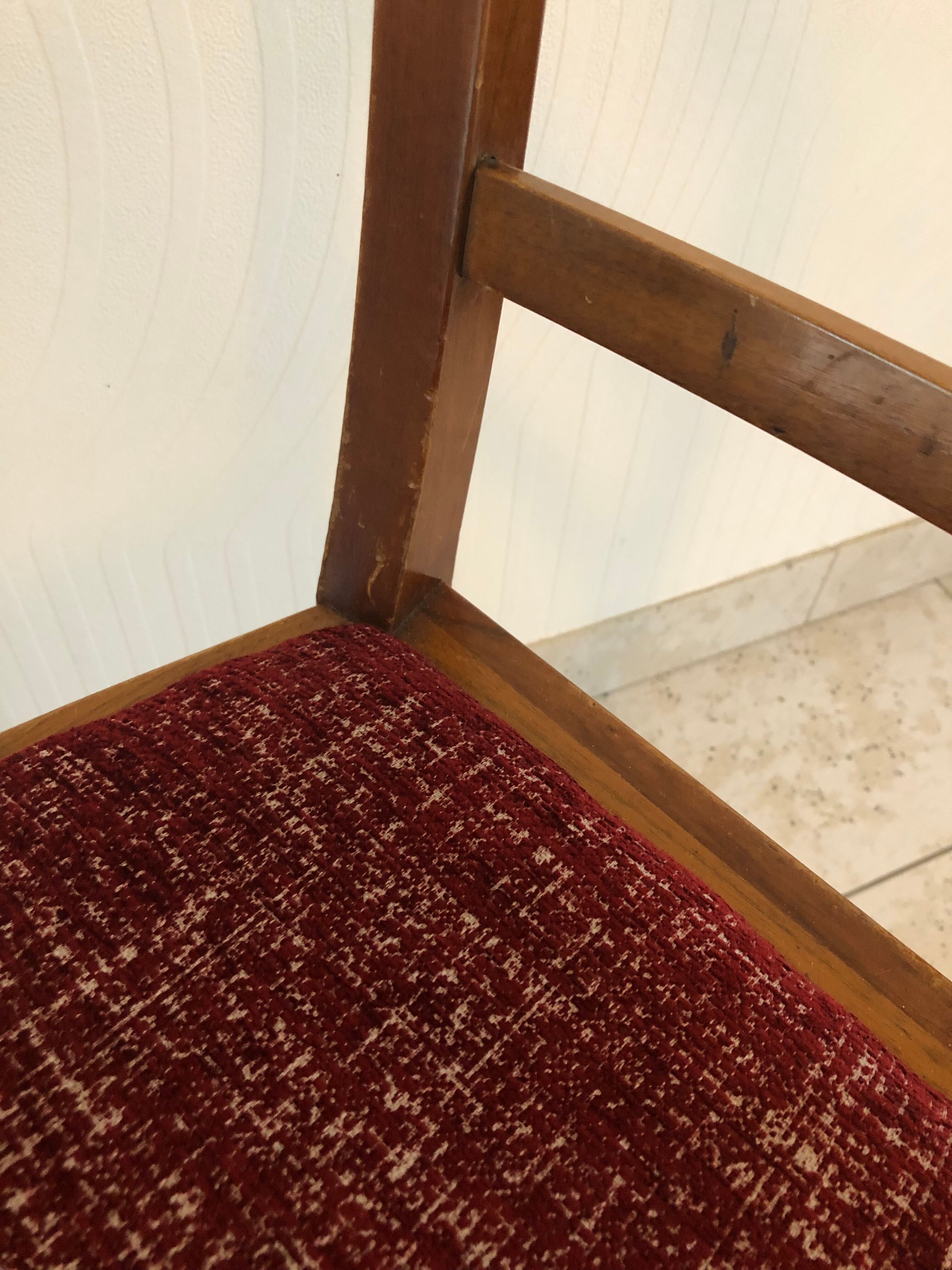 Old dining chair reupholstered