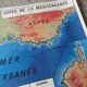 Vintage school map MDI FRANCE Mediterranean