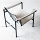 Fauteuil en cuir blanc Le Corbusier pour Grandi Firme , Italie 1928
