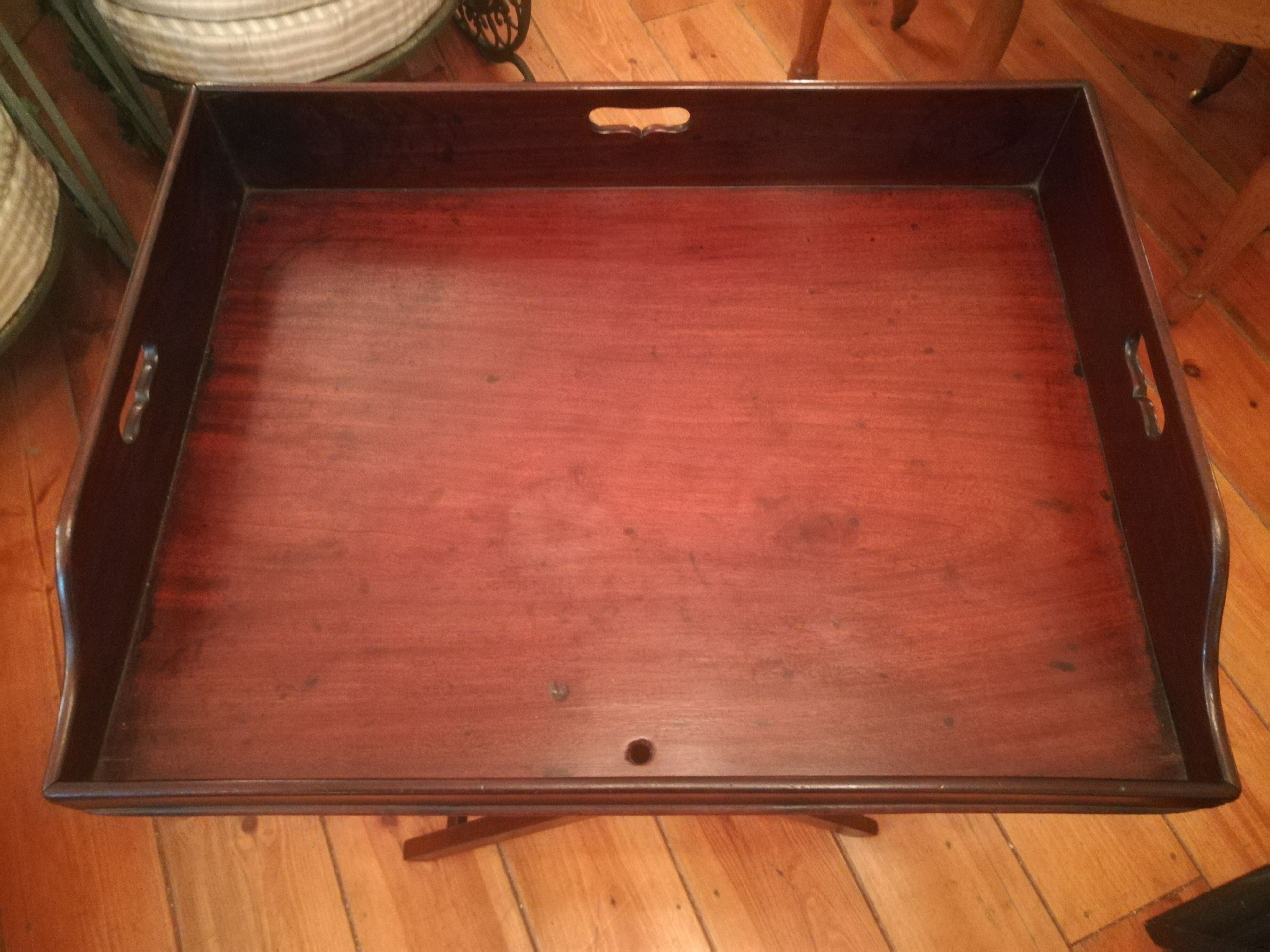 Mahogany butler folding table