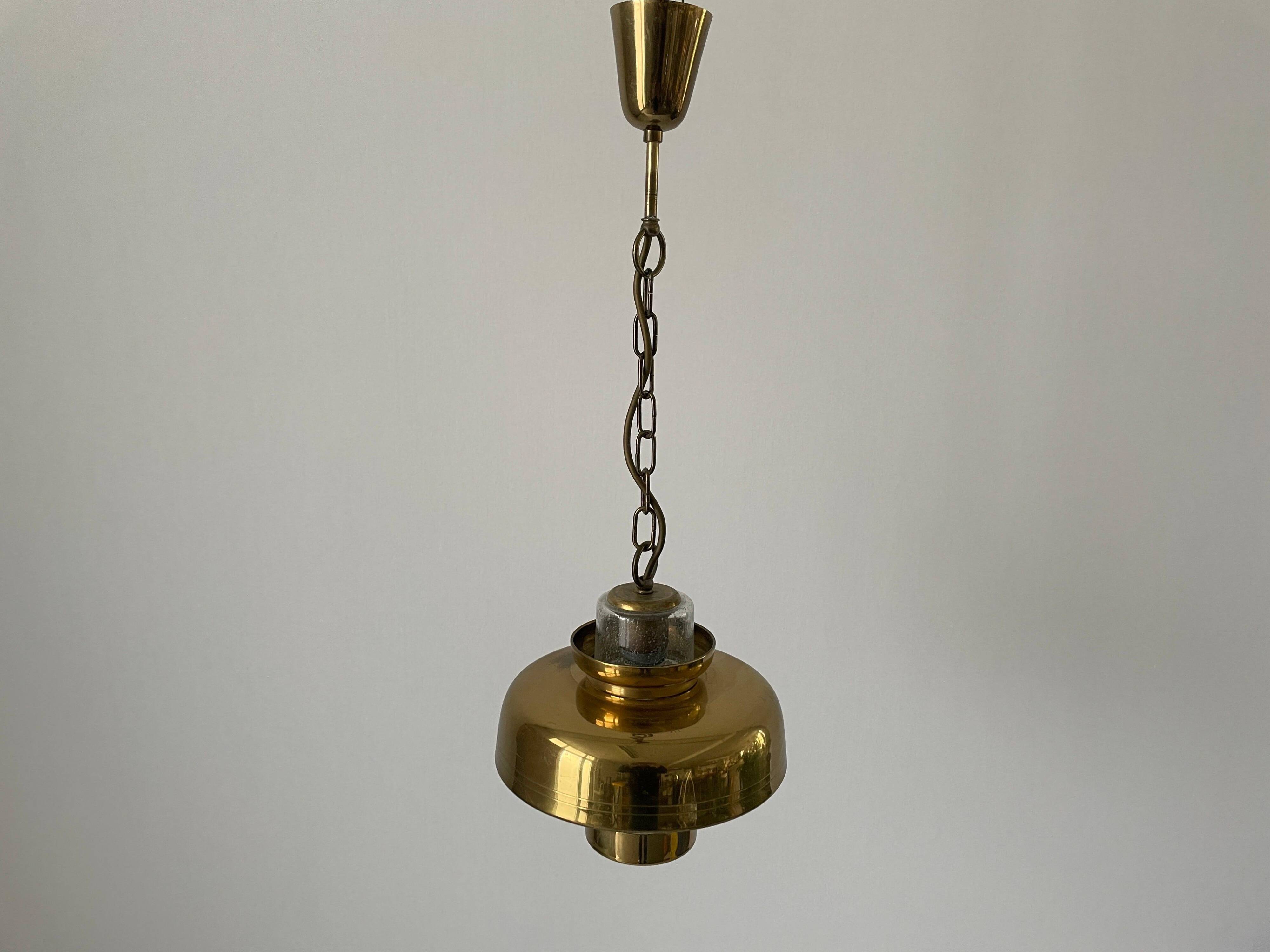 Brass and bubble glass ceiling light, 1960s, Germany