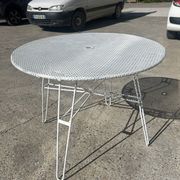 Garden table attributed to Mathieu Mategot from the 1950s.