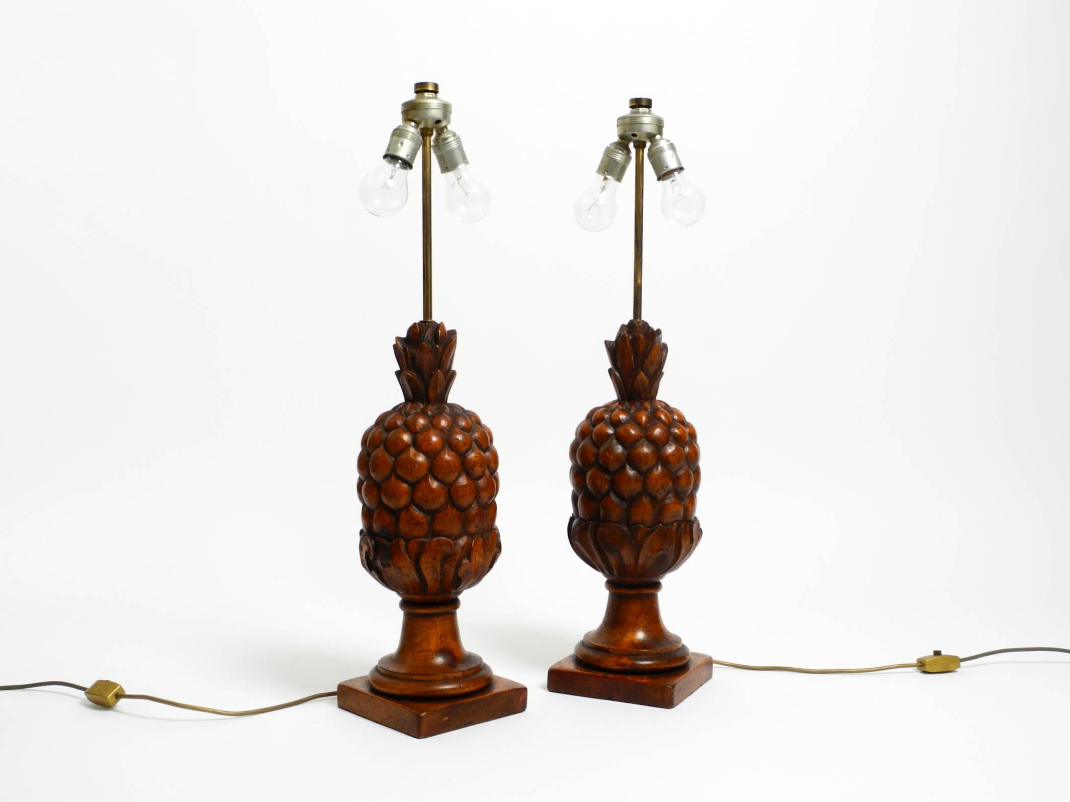 Pair of very decorative large Mid Century Modern "Pineapple" table lamps ma