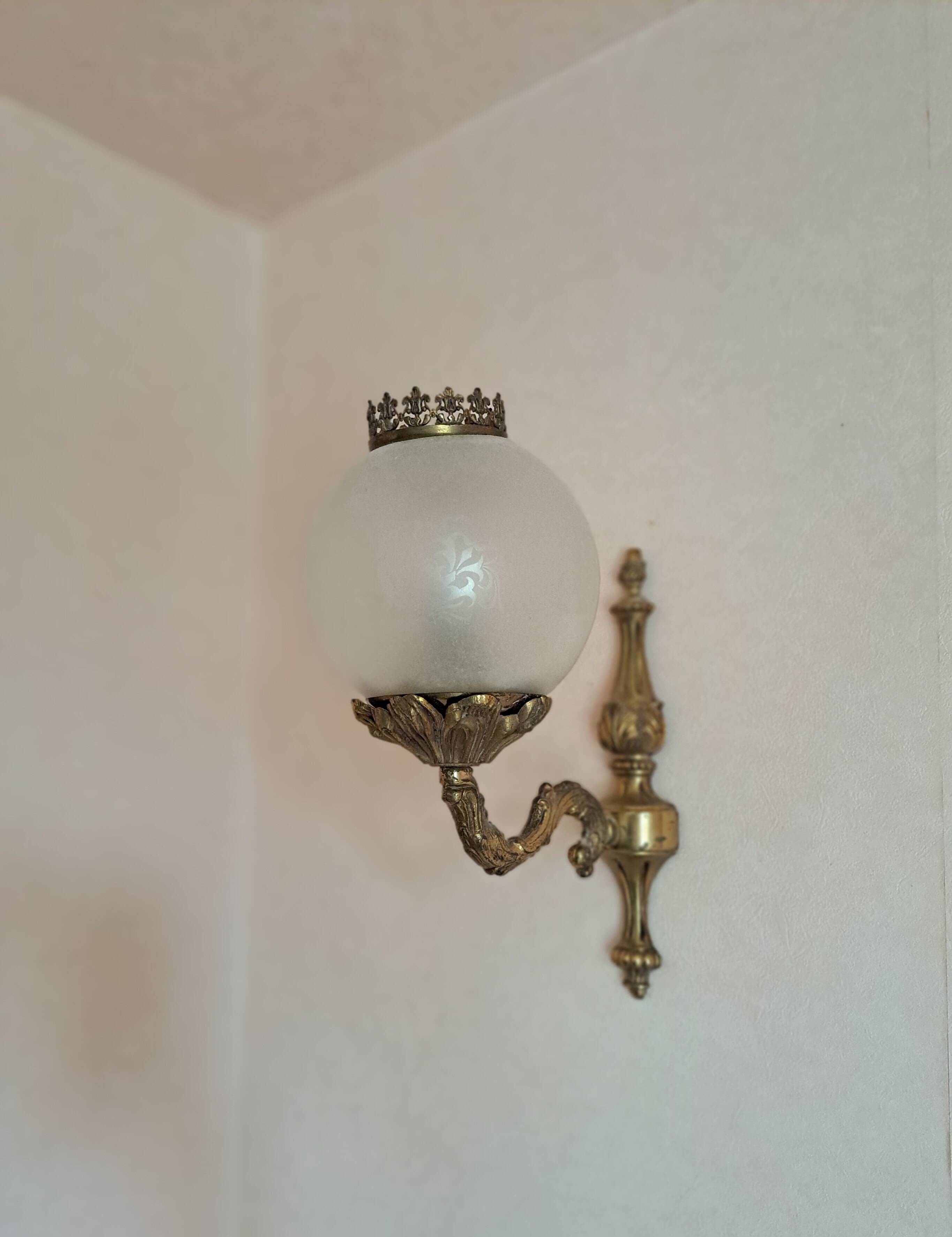 Antique globe wall sconces