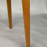 TABLE DE BRIDGE A SYSTEME 1960 CHENE CLEAR GREEN FABRIC
