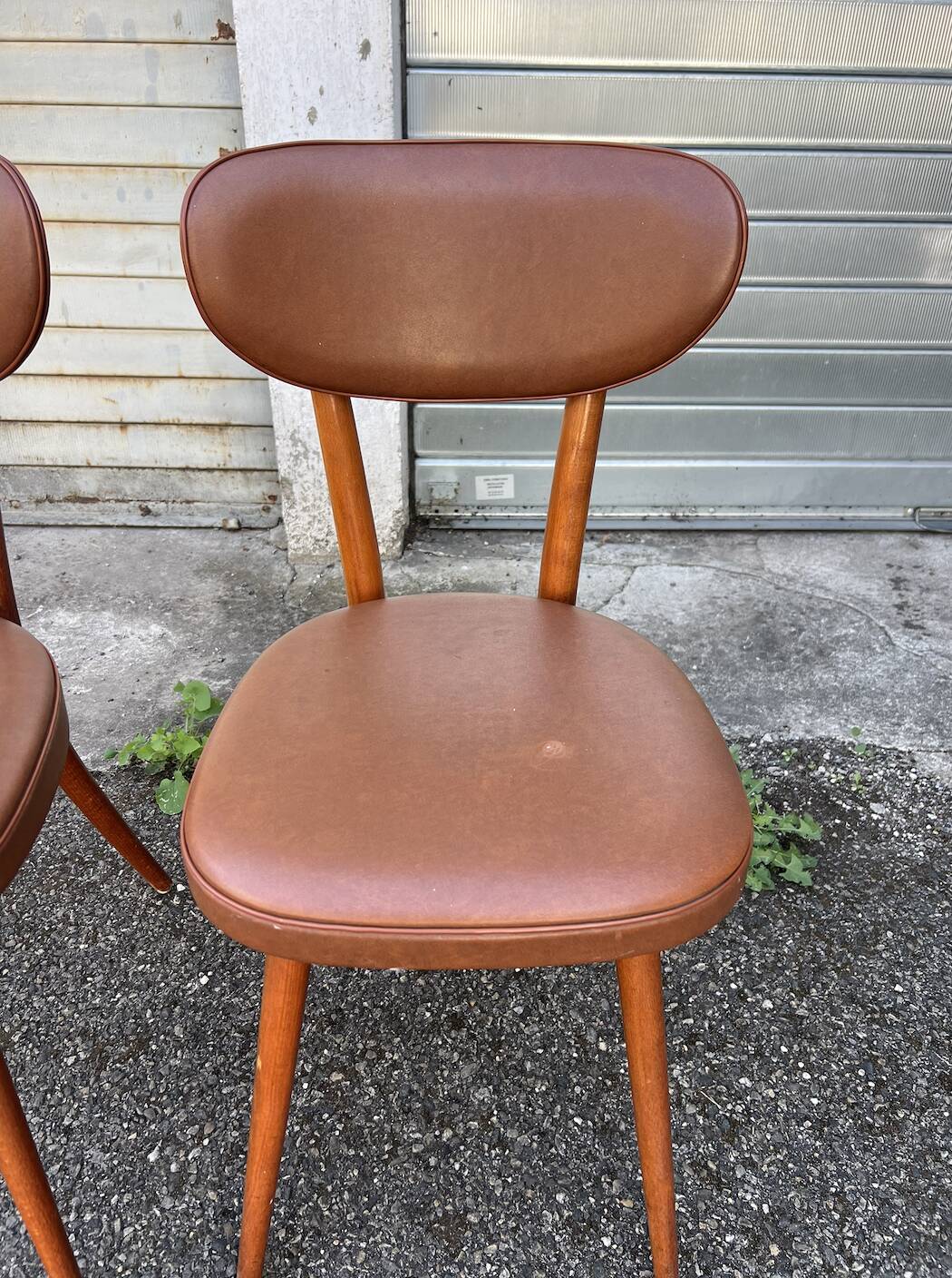(Lot) 2 Baumann Chairs Compass Leg Scandinavian Style