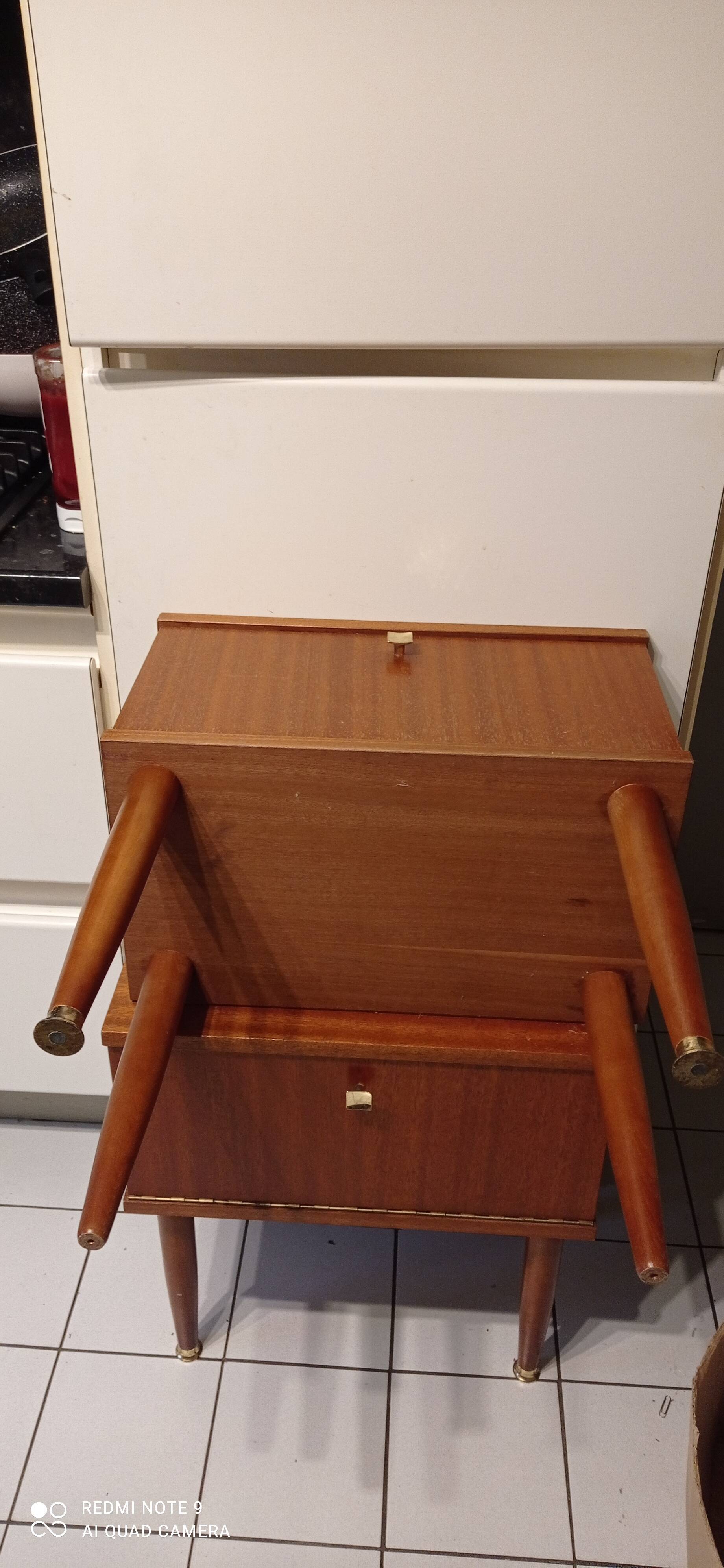 Paire de chevet vintage scandinave