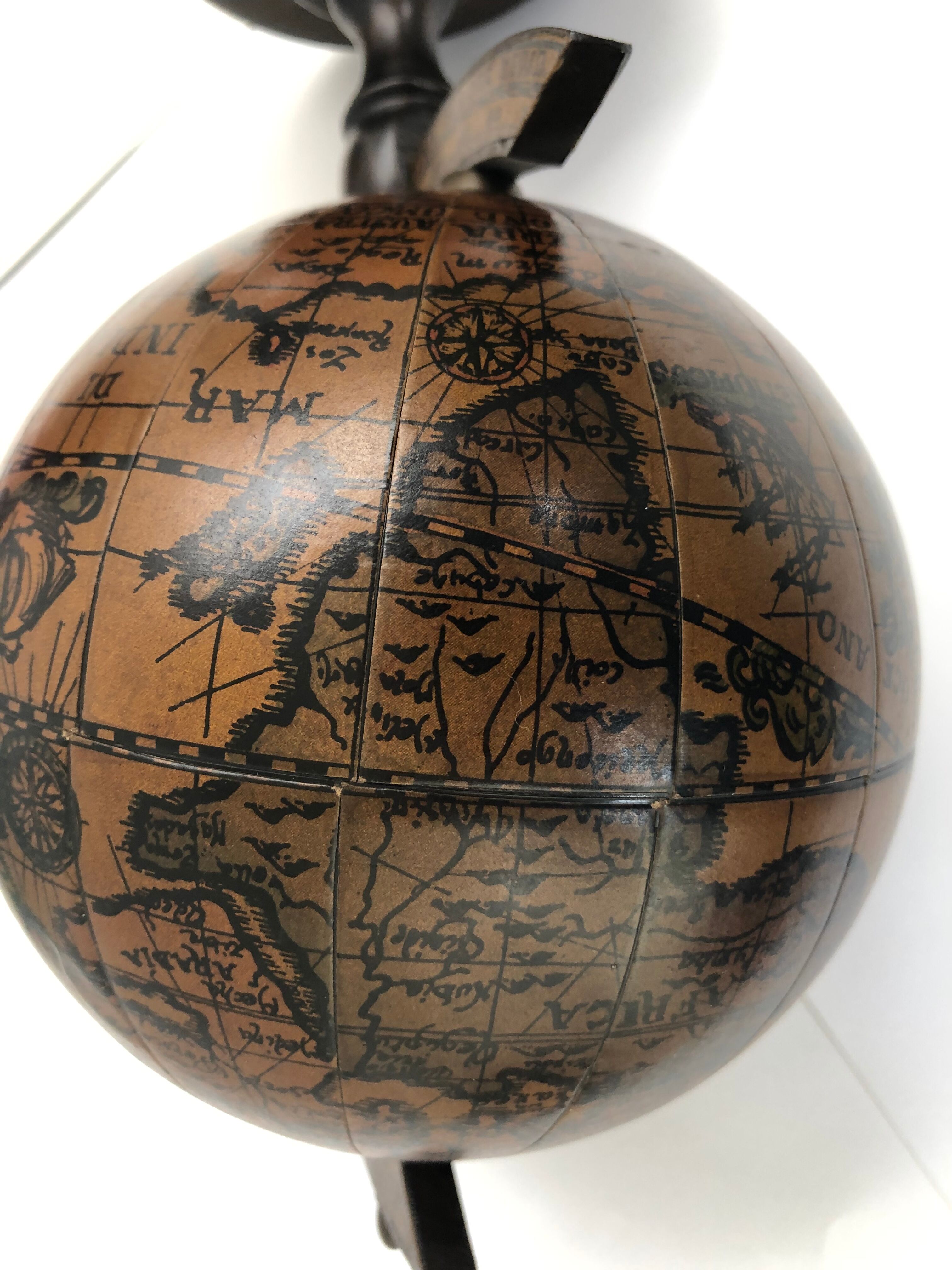 Wooden floor globe