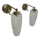 Vintage diamond point wall lights