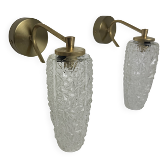 Vintage diamond point wall lights