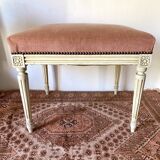 Louis XVI style stool, pink velvet