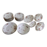 Antique table service in Limoges porcelain by F. Legrand, period A.