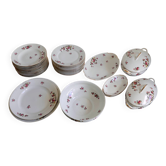 Antique table service in Limoges porcelain by F. Legrand, period A.