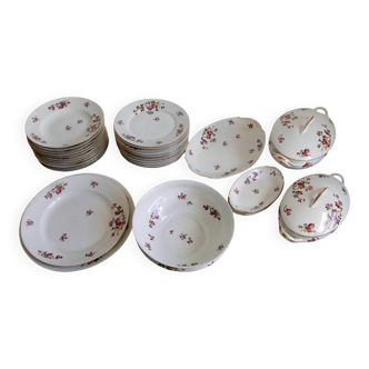 Antique table service in Limoges porcelain by F. Legrand, period A.